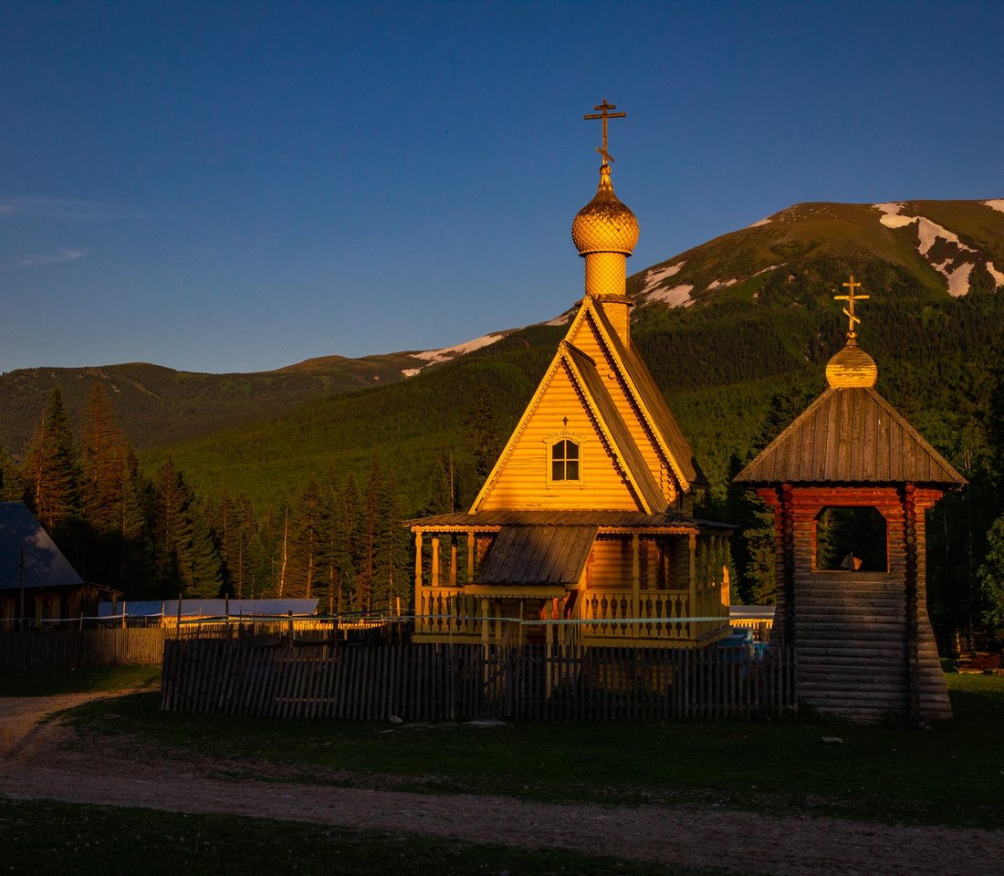 An Orthodox church on the grounds